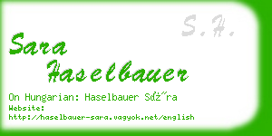 sara haselbauer business card